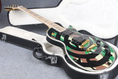 中国 カモフラージュ カスタム ザック・ワイルド ビールアイギター EMG 81/85 ピックアップ 電気ギター EMS 送料無料 サプライヤー