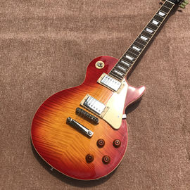 中国 新しい標準LP 1959 R9電ギター,チェリーバースト色,フレットクリーム結合,首&amp;ボディの片,Tune-o-Matic b サプライヤー