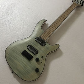 中国 高品質の7弦の電気ギター,バーストカラー クイルト メイプル電気ギター,アバロン・バインドトップ,送料無料 サプライヤー