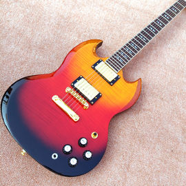 中国 新しいスタイル オーダーメイド SG電ギター 徐々に変更 &amp; フレーム メイプルトップ SG電ギター 送料無料 サプライヤー