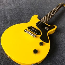 中国 オートセール・ホットセール OEMスタジオ電動ギター 黄色色 一品ブリッジピックアップ LP 1958年 ジュニアギター サプライヤー
