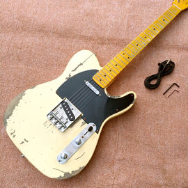 中国 高品質のレリックス残骸 TELE電球ギター,手作り TELE老いたレリックス電球ギター サプライヤー