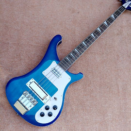 中国 2018年 ベストベース 最高品質のリック4003モデル リッケン 4弦の電気ベースギター 青色,クロムハードウェア サプライヤー