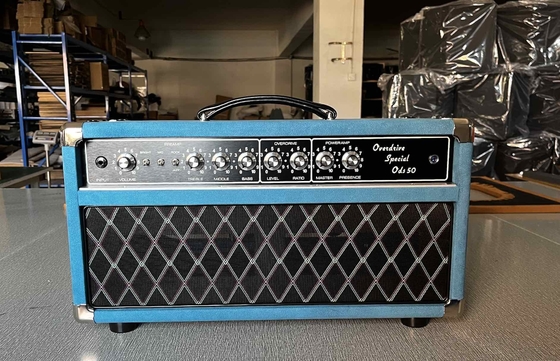 中国 カスタム ダムブルスタイルのオーバードライブ 特別 FODS 50W スウェードブルー JJチューブ サプライヤー