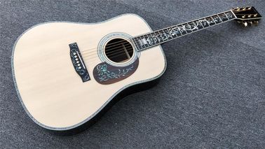 中国 41インチアコースティックギター 本物のアバロン 挿入と結合 エボニー指板 工場用 固い松の木のトップ 古典ギター サプライヤー