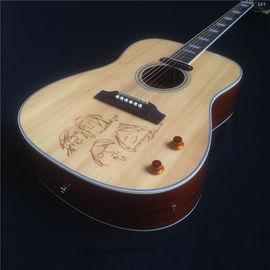 中国 ホットセール アコースティックギター 天然ギター アコースティックと1ピースのボディ 20スケール 中国のギターショップ 送料無料 サプライヤー