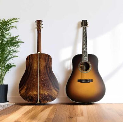 中国 Custom 41 Inch D Body Dreadnought Wide Neck Acoustic Guitar with Solid Cocobolo Back Sides サプライヤー