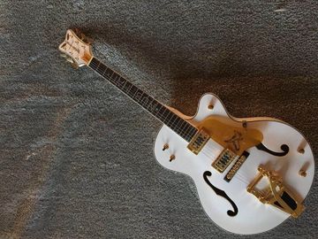 中国 カスタムインレイデザイン ホワイト・グレッツク・ファルコン 6120 半空洞・ジャズ・エレクトリック・ギター (GT-10) サプライヤー