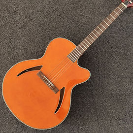 中国 6弦のギター オレンジ色 赤い背中と横 サプライヤー