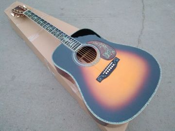 中国 41インチAAAA 全固体 ココボロ アコースティックギター カスタム ハンビングバード ボディ 最高品質 OEM サンバースト ファンシーギター サプライヤー
