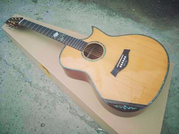 中国 カスタムギター サウンドホール EQ AAAA 全固体 シングルカットウェイ カスタム ココボロ 木製 アコースティック 電気 ギター サプライヤー