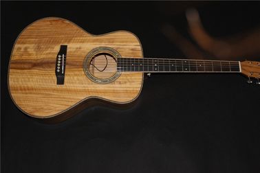 中国 AAAA オリーブ木から輸入された固体 オムボディ カスタムギター アコースティック・電気ギター サプライヤー