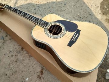 中国 41インチD45eスタイル エボニー フレットボード 最高品質 AAA 固体トップ 音響式電球ギター サプライヤー
