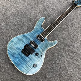 中国 淡い青 毛布付きの炎 メイプル メイオンズ 電気ギター,2019 新型Sロゴ 首を体内まで 6弦ギター サプライヤー
