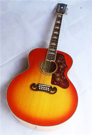 中国 チブソンJ200s 12弦のアコースティックギター 堅固な松の木のトップ 炎のメープル背面と側面 送料無料 サプライヤー