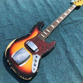中国 ヘビー・レリック ジャズ・ベース 電動ギター サンバースト カラー アルダー ボディ 100% 手作り ニトロラック 完成品 古いハードウェア サプライヤー