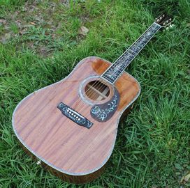 中国 工場41インチコア木製アコースティックギター エボニー指板 アバロンがD45kスタイルコアギターを挿入します 送料無料 サプライヤー