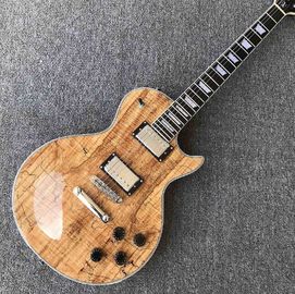 中国 最高品質 グランド ナチュラル メイプル トップ エレクトリック ギター 固体 マホーニ 6弦 ギター グランス仕上げ サプライヤー