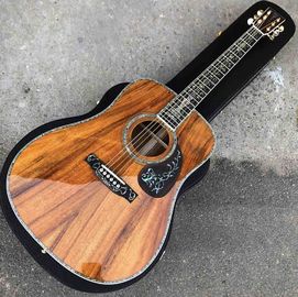 中国 最高品質のD45KOA 木製のアコースティックギター, 固い杉のトップ,アバロンインレイ等 サプライヤー