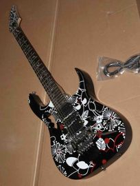 中国 カスタムギター ジェームズシリーズ モデル 電気ギター 3 ピクプ アバロン 花 嵌入色 多色黒 サプライヤー
