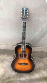 中国 オールソリッドスプルース G00045 ギター 39インチ リアルアバロン クラシックアコースティックギター サンバースト エボニーフィンガーボード サプライヤー