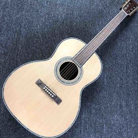 中国 OEMカスタムギター,OOOO42ボディ形,Acoustic Guitar,固いスプルーストップ,本物のアバロン結合とエボニー指盤 サプライヤー