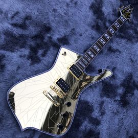 中国 オーダーメイド 新品 6弦 高級電気ギター 特殊形 ギター ミラー クラック ギター シルバー ハードウェア オーダーメイド サプライヤー