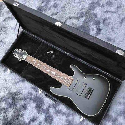 中国 オーダーメイド グランド 9 ストリング DP ダミアン・プラティ 電気ギター 黒サテン色 サプライヤー