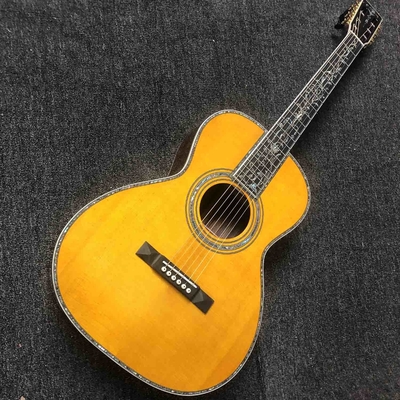 中国 固木1台 マホーニ木 ネック アコースティック・エレクトリック・ギター 39インチ エボニー・フィンガーボード リアル・アバロン・OO・スタイル サプライヤー
