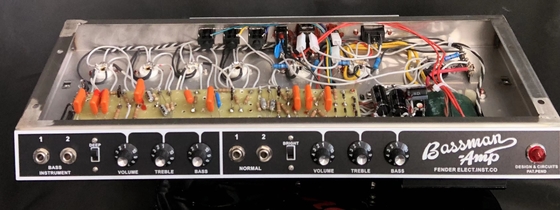 カスタム1964年 グランド・ベースマン ブラック・パネル 前CBS ギターチューブアンプヘッド 50W,AA864回路,希少品 サプライヤー