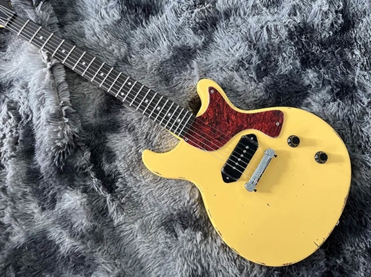 オーダーメイドGBスタイル 電動ギター ハンドメイド ヘビーレリカ イエロー カラー P90 ピカップ サプライヤー