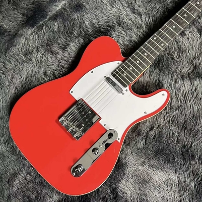 カスタムテレ電気ギター マホガニーボディ レッドカラー ダブルバインド ローズウッド フレットボード 6弦 22フレット ドロップシップ サプライヤー