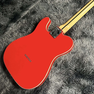 カスタムテレ電気ギター マホガニーボディ レッドカラー ダブルバインド ローズウッド フレットボード 6弦 22フレット ドロップシップ サプライヤー