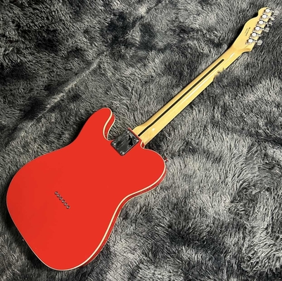 カスタムテレ電気ギター マホガニーボディ レッドカラー ダブルバインド ローズウッド フレットボード 6弦 22フレット ドロップシップ サプライヤー