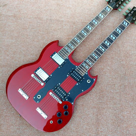 レッド EDS1275 カスタムショップ ダブル ネック エレクトリック ギター 6/12 弦 音楽楽器 卸売 サプライヤー