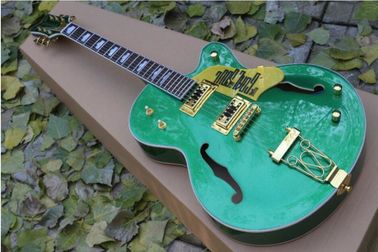 ジャズ・エレクトリック・ギター ビッグスビーと金製のハードウェア 半空っぽのボディアーチトップギター サプライヤー