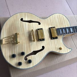 LP Les Tiger Flame Paul F ホールボディ ジャズ エレクトリックギター サプライヤー