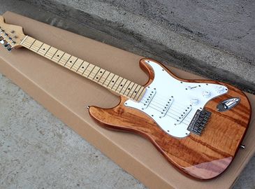 天然木のマハガニーボディ エレクトリックギター SSSピックアップ ホワイトピックガード メイプルフィンガーボード サプライヤー