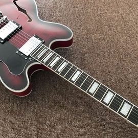 空っぽの体 JAZZ 電動ギター メイプルトップ ジャズギター,ダブルFホール サプライヤー
