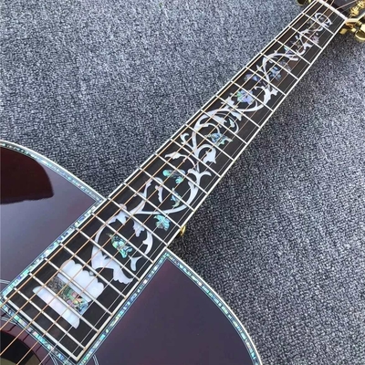 オーダーメイド 新品 全固木 サンバースト 41インチ Dタイプ アコースティックギター アバロン エボニー フィンガーボード サプライヤー