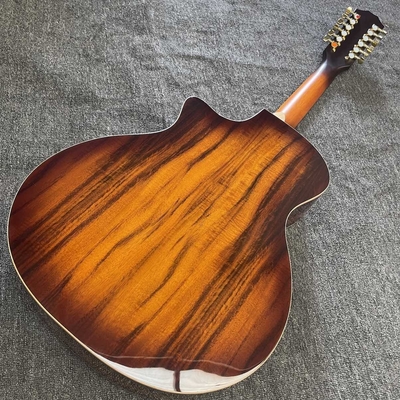 オーダーメイド 12弦 KOA ウッド テイラースタイル アコースティックギター グラスティング 完成体 マット ネック オープンチューナー サプライヤー