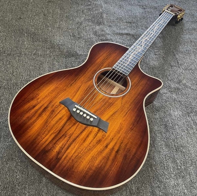 オーダーメイド 6弦 KOA ウッド テイラースタイル アコースティックギター グロッシング 完成体 マット ネック オープン チューナー サプライヤー