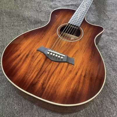 オーダーメイド 6弦 KOA ウッド テイラースタイル アコースティックギター グロッシング 完成体 マット ネック オープン チューナー サプライヤー