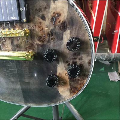 オーダーメイド GB スタイル レス・ポール LP 電気ギター グレー バール メイプル トップ ゴールド ハードウェア サプライヤー