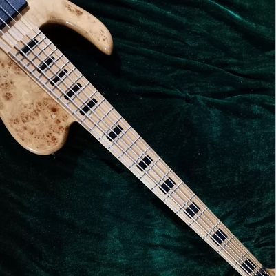 オーダーメイド ナチュラルバール カラー 一品 ネック・トゥー・5弦 左手の電気ベースギター サプライヤー