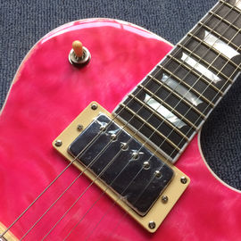 新しい高品質のLP電ギター エボニーフィンガーボード フレート結合 クイルテ メイプルトップ リアルアバロンインレイ サプライヤー