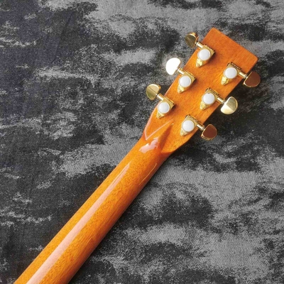 オーダーメイド41インチ全KOA木エボニー指板,ドレッドナウト,D45マーティンスタイル,アボロンインプレードアコースティックギター サプライヤー