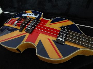 4弦のベースギター ホフナー BB2ギター イギリスの国旗を燃やしたボディトップ ホフナーコンテンポラリーシリーズ サプライヤー
