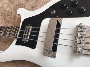 4弦ベースギターセット ネックシャークインレイ ローズウッド黒ABSバインドセット ネック RIC 4003ベースギター サプライヤー
