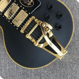 グランド・LP・電球ギター ブラック・ビッグスビー 黄色いボディ・バインド 3つのピックアップ 黄金のハードウェア サプライヤー